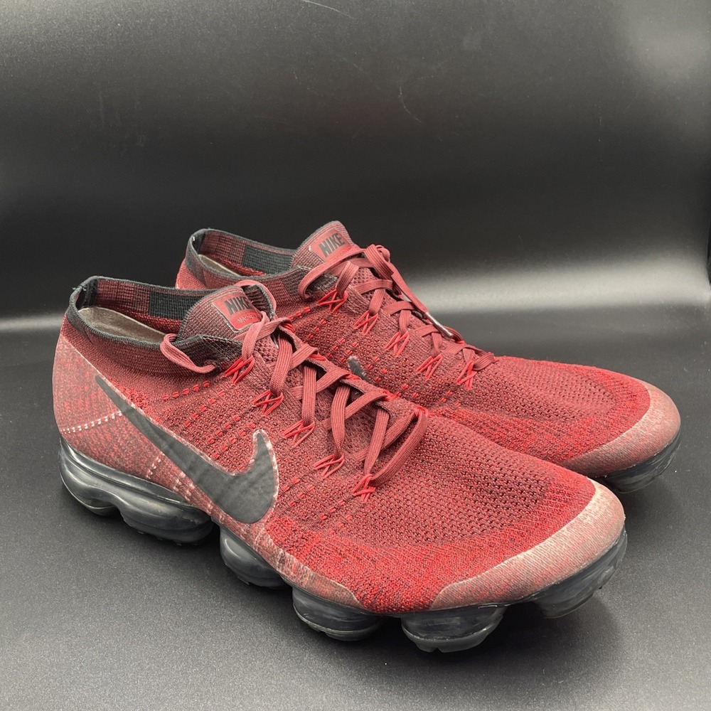Nike Air VaporMax Flyknit Men's Size 13 Dark Team Red Shoes 849558-601